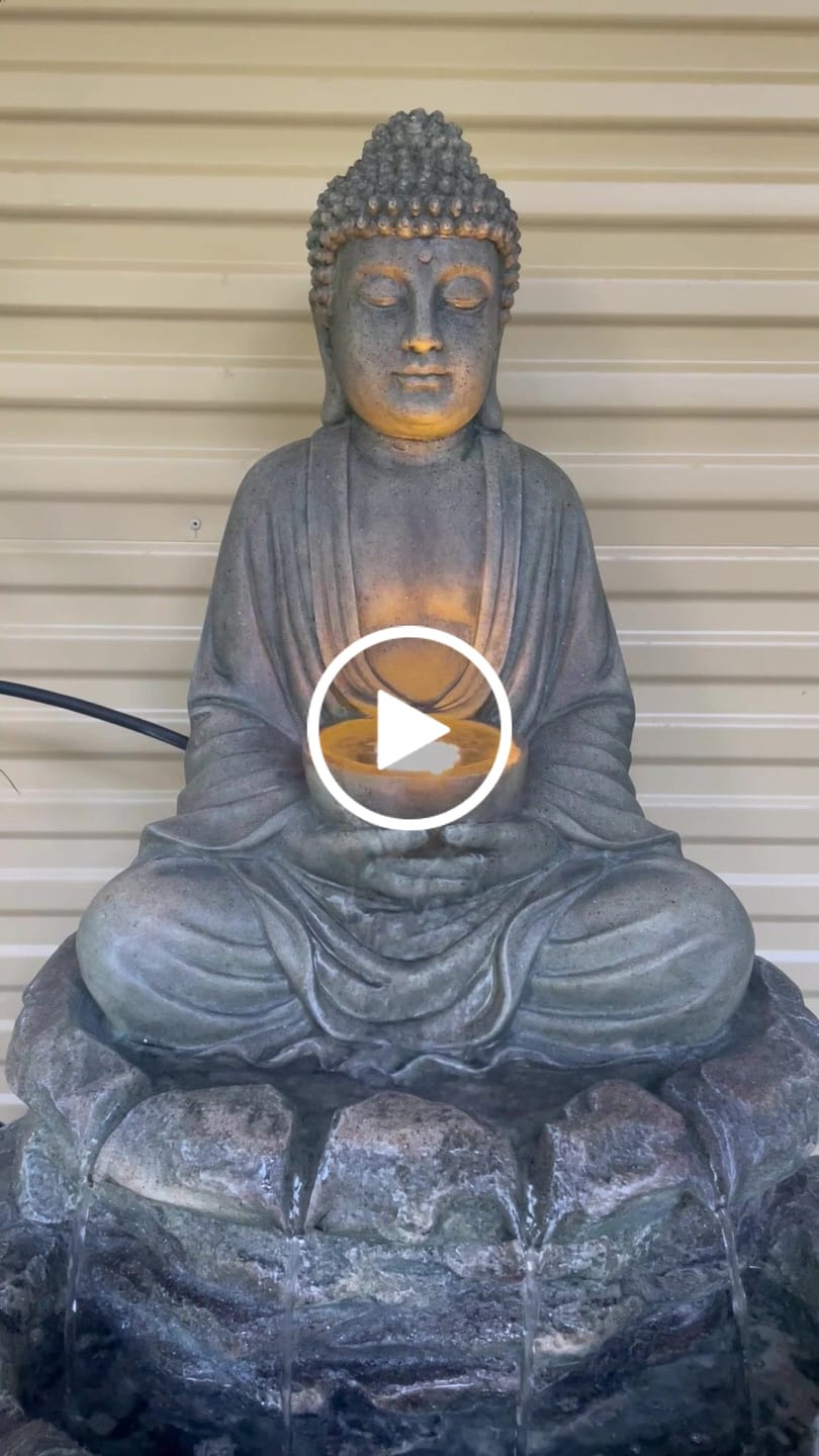 Customer video review of Gratitude Buddha Indoor & Outdoor Water Feature
