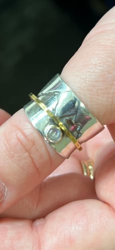 Customer photo review of Fidget Moonstone Mountain Ring Sterling Silver