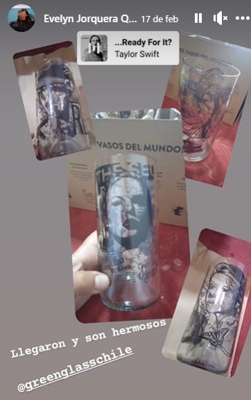 Customer photo review of Green Glass (Taylor's Version) - Juego de 6 Vasos