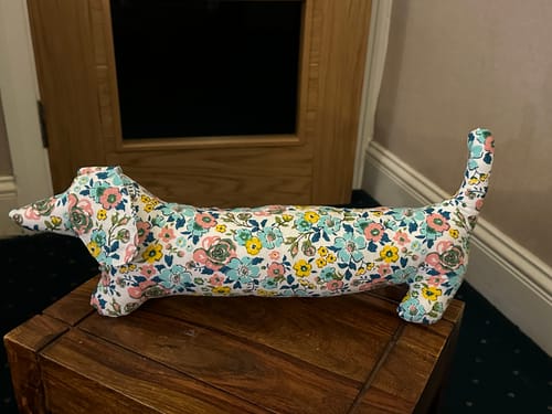 Customer photo review of 3 Metre Premium Eco-Cotton 45" Wide-  White & Yellow