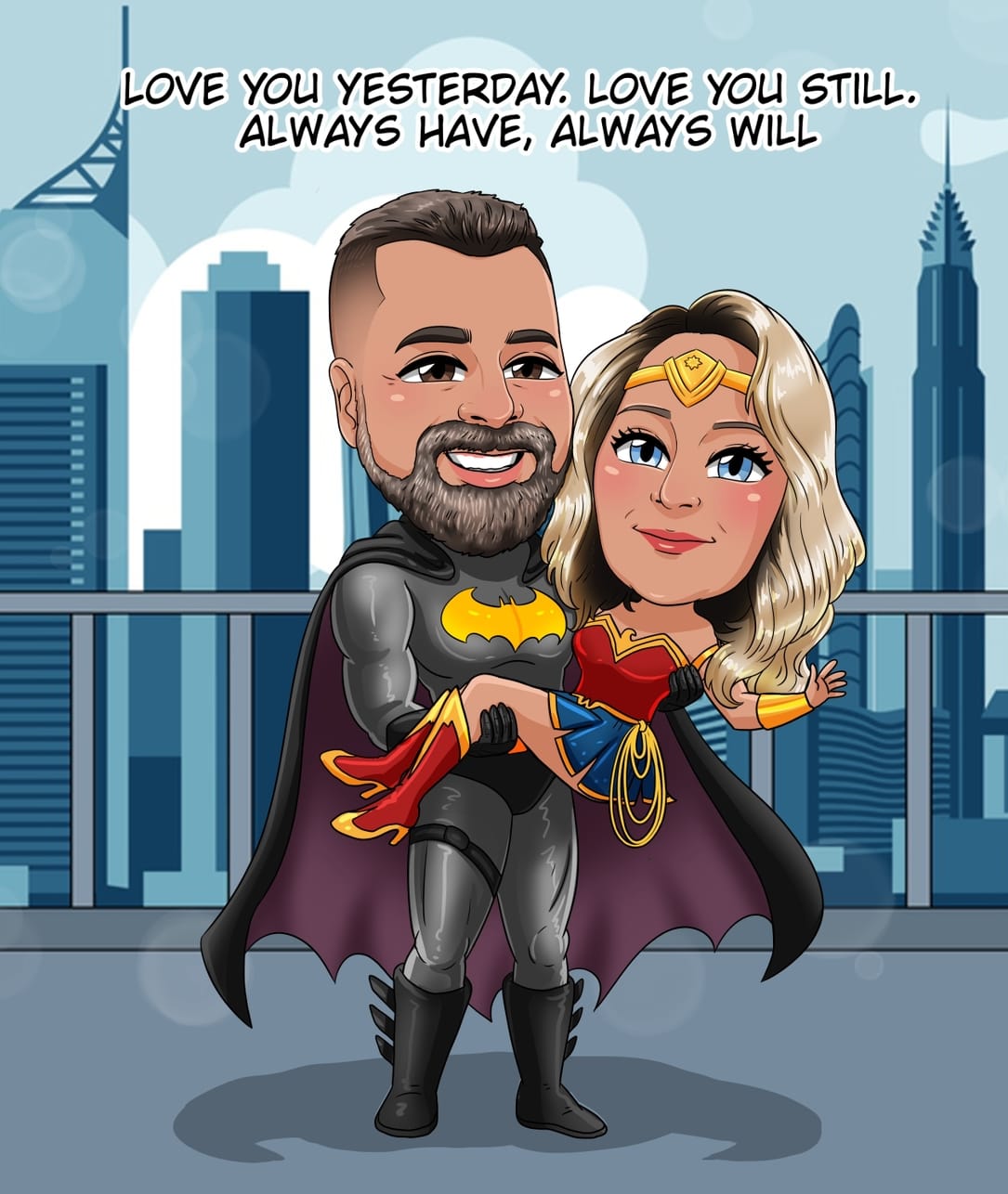 Customer photo review of The Bat Hero Custom Portrait