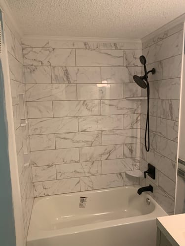 Customer photo review of 1-Spray Dual Shower Head Set