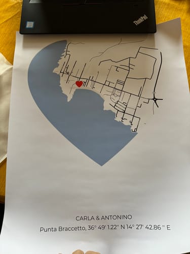 Customer photo review of Il luogo dove tutto è cominciato - Poster Personalizzato