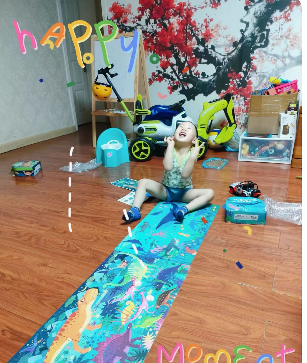 Customer photo review of Mideer Gift Box Puzzle 104 Pcs-Dinosaur Age /Sleeping Beauty /Wonderful Ocean