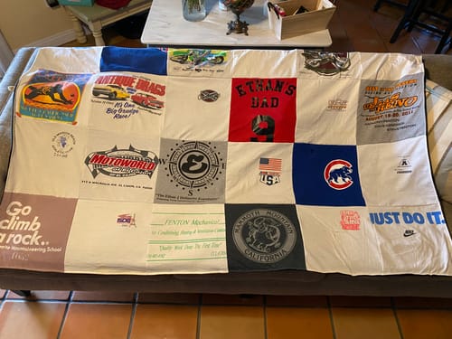 T-shirt quilt featuring usa, chicago cubs by Duane from CA