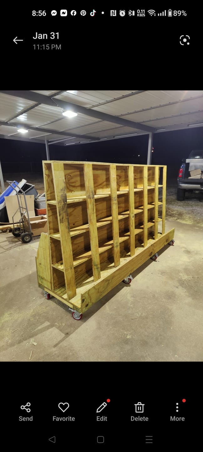 Customer photo review of Compact Wood Storage Cart Plans - Digital Download
