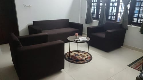 Customer photo review of Black Solid Elastic Sofa Slipcovers