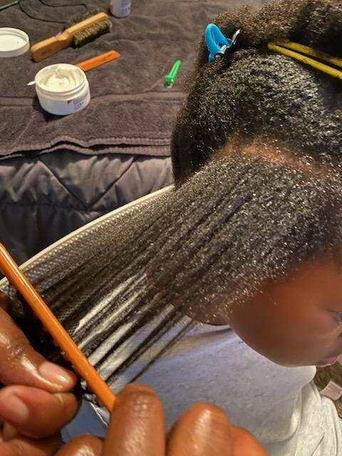 Customer photo review of Revitalizing Hair Butter