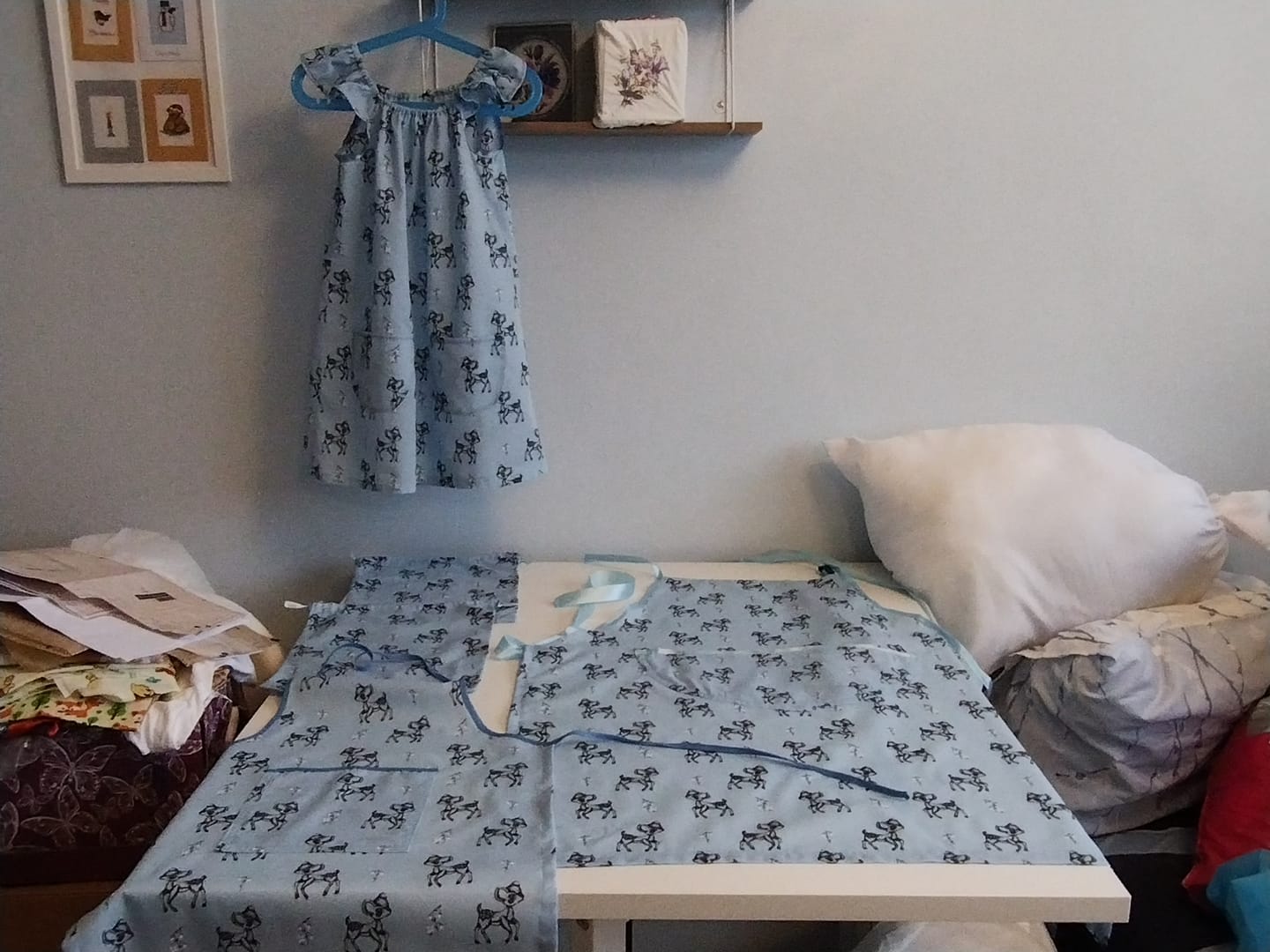 Customer photo review of Baby Deers and Flowers Polycotton Fabric