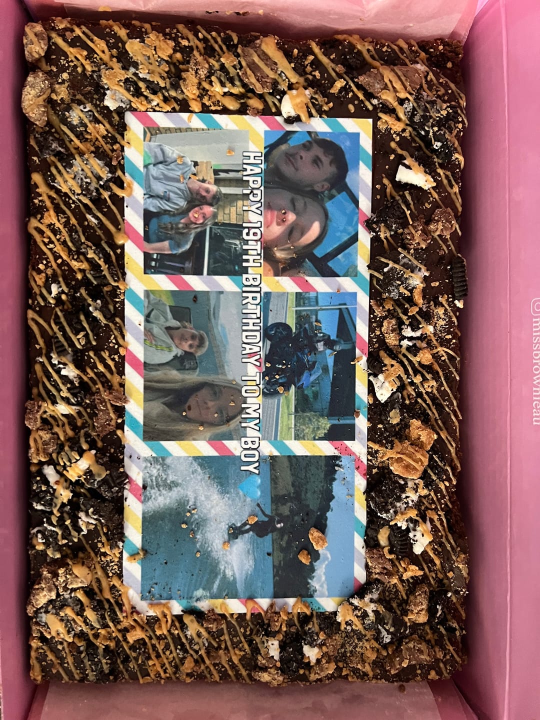 Customer photo review of Custom Image Brownie