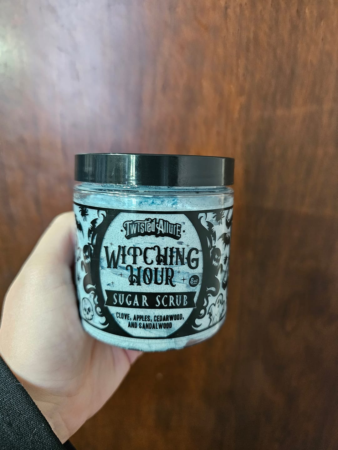 Customer photo review of The Witching Hour  Sugar Scrub (Clove, Sandalwoods & Apples)
