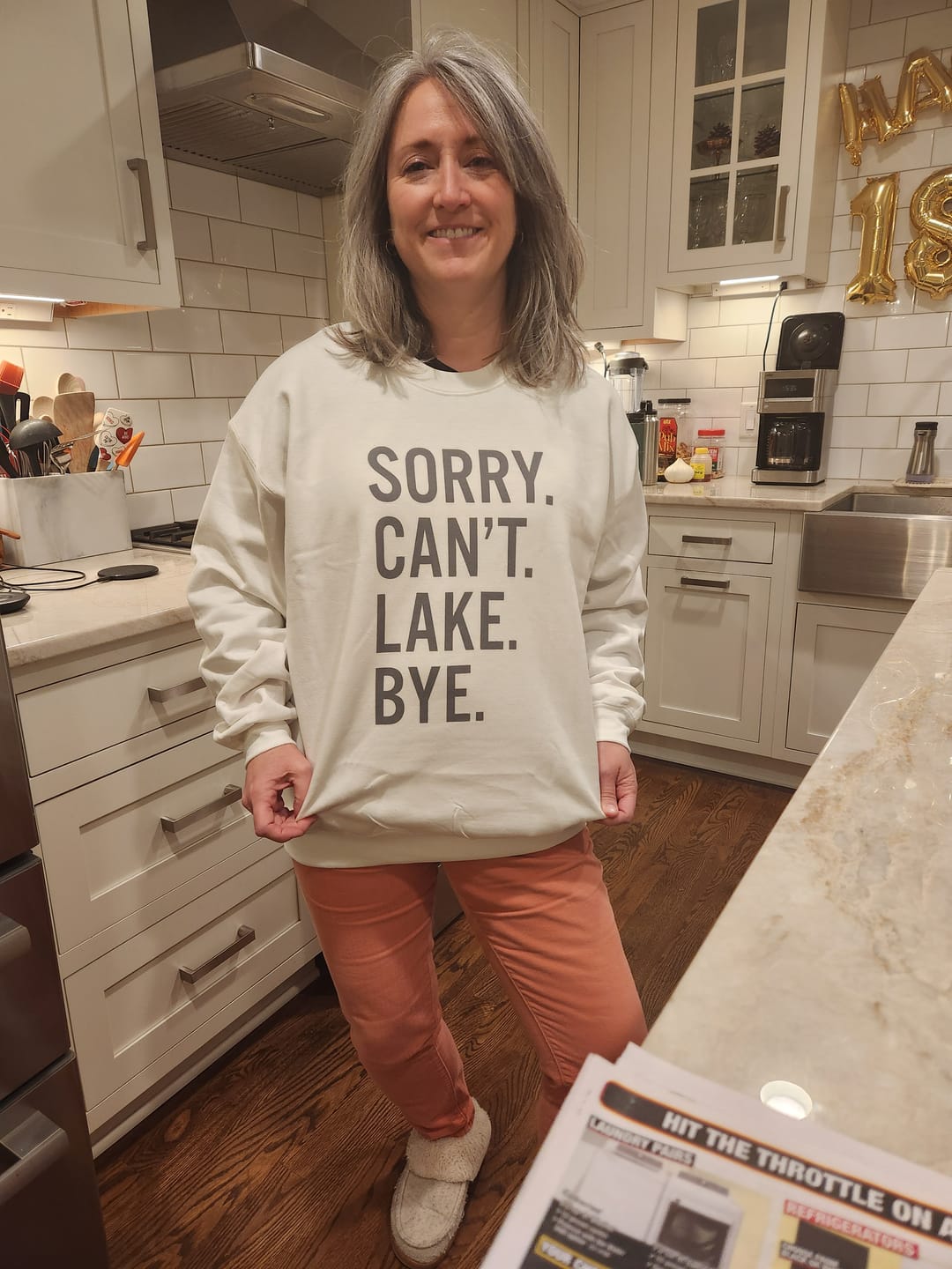 Customer photo review of Sorry Can't Lake Bye