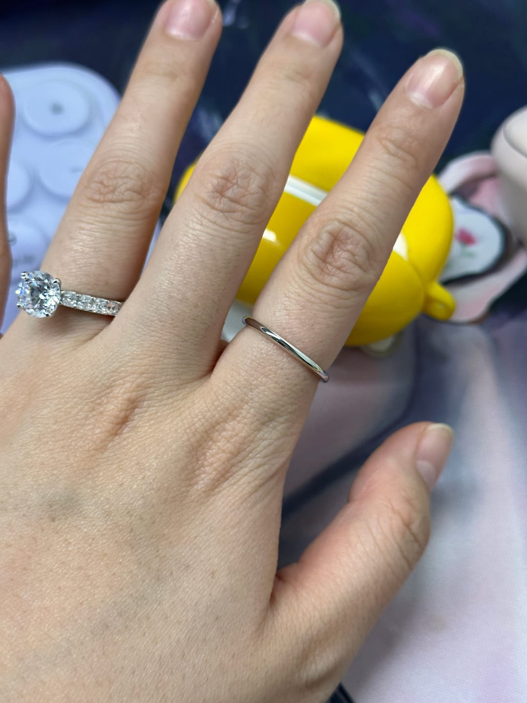 Customer photo review of Louily Simple Wedding Band For Women In Sterling Silver