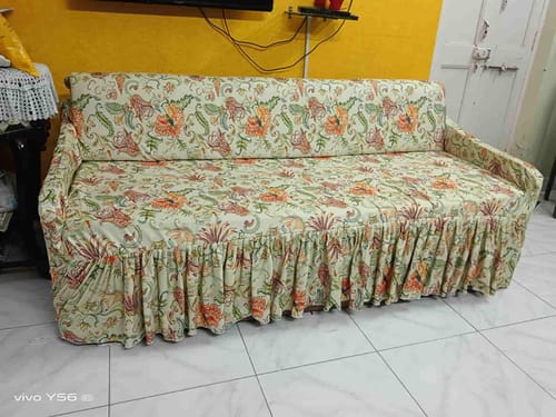 Customer photo review of Tropical Flower Elastic Printed frills covers