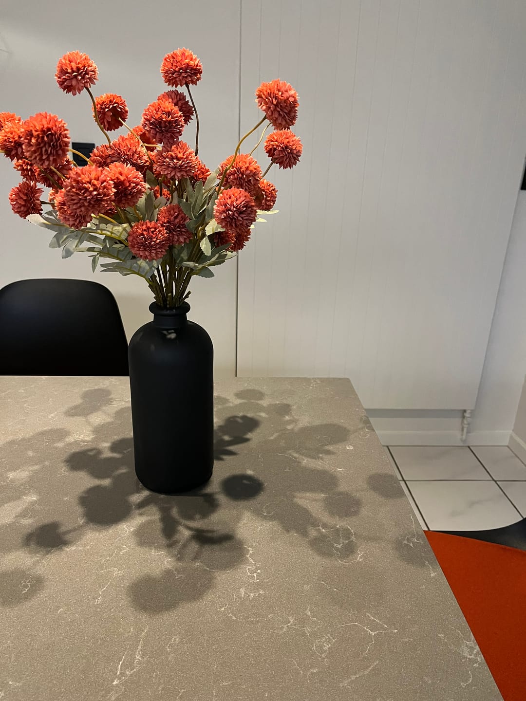 Customer photo review of Zijden Kiku Bloemen - Omber