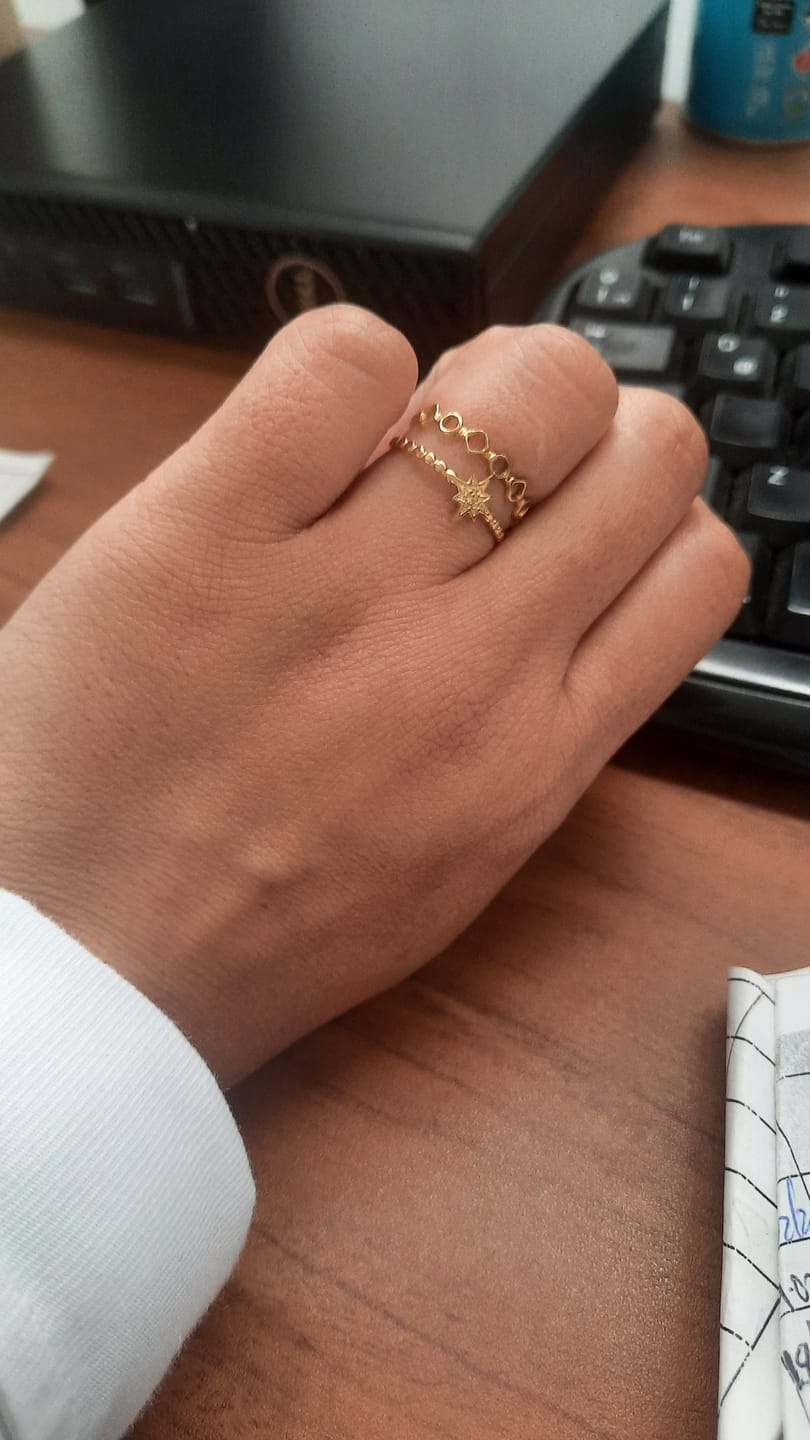 Customer photo review of Anillo Ajustable Star