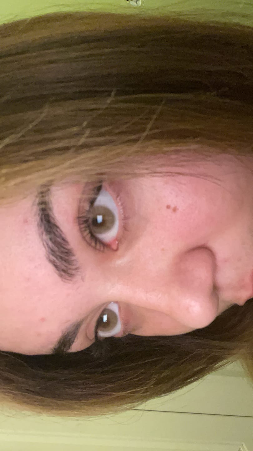 Customer photo review of Hidrocor AVELA Brown Prescription Colored Contact Lenses