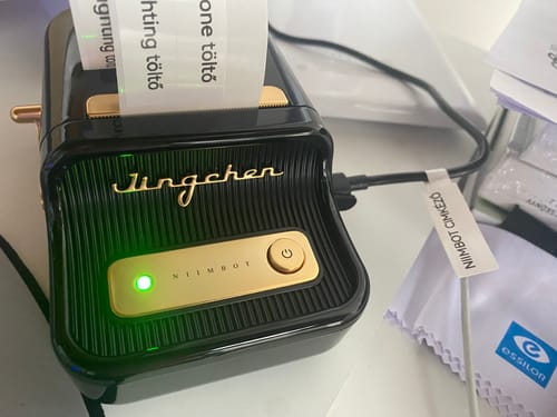 Customer photo review of B21 2 Inch Label Maker Machine with Tape - Efficient Labeling Solution