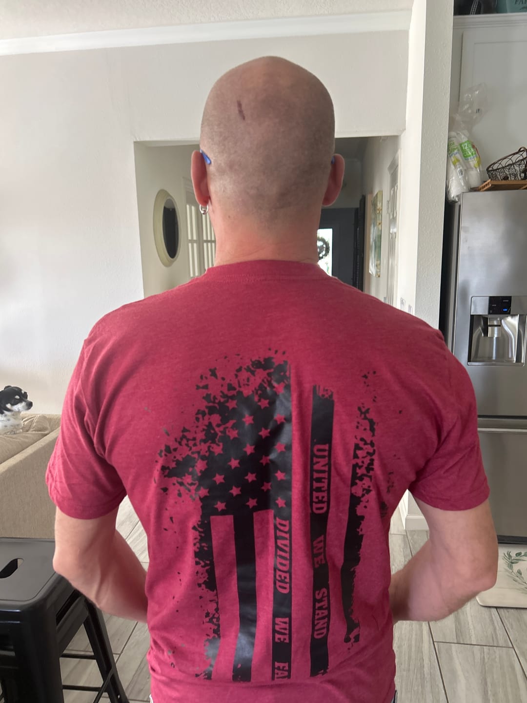Customer photo review of United We Stand Tee