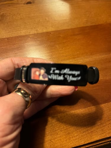 Customer photo review of Custom Photo I'm Always With You - Memorial Gift For Family, Friend - Personalized Engraved Bracelet