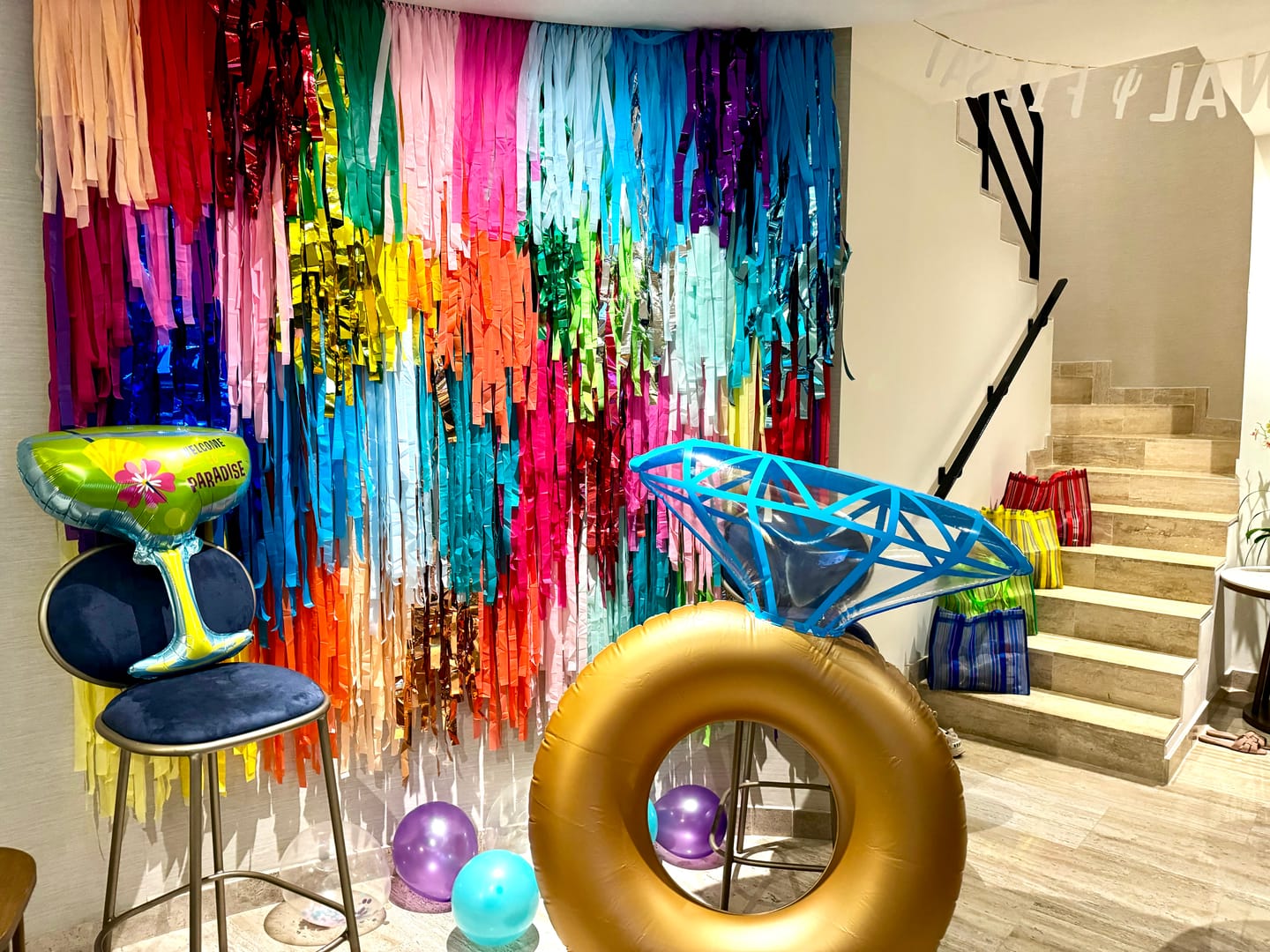 Customer photo review of Modern Rainbow Backdrop ETSY 2