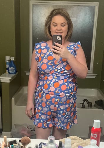 Customer photo review of ginger swim romper