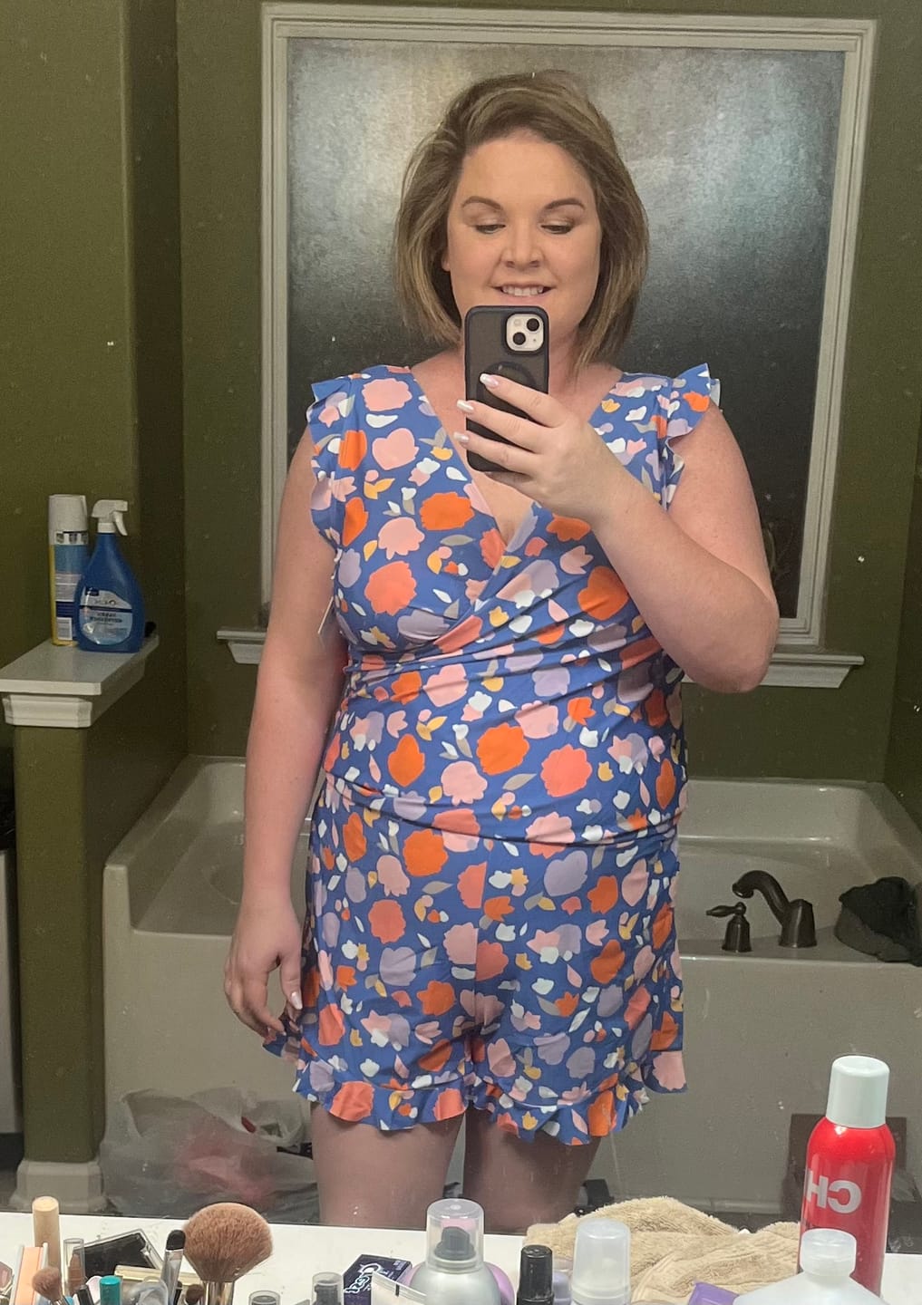 Customer photo review of ginger swim romper