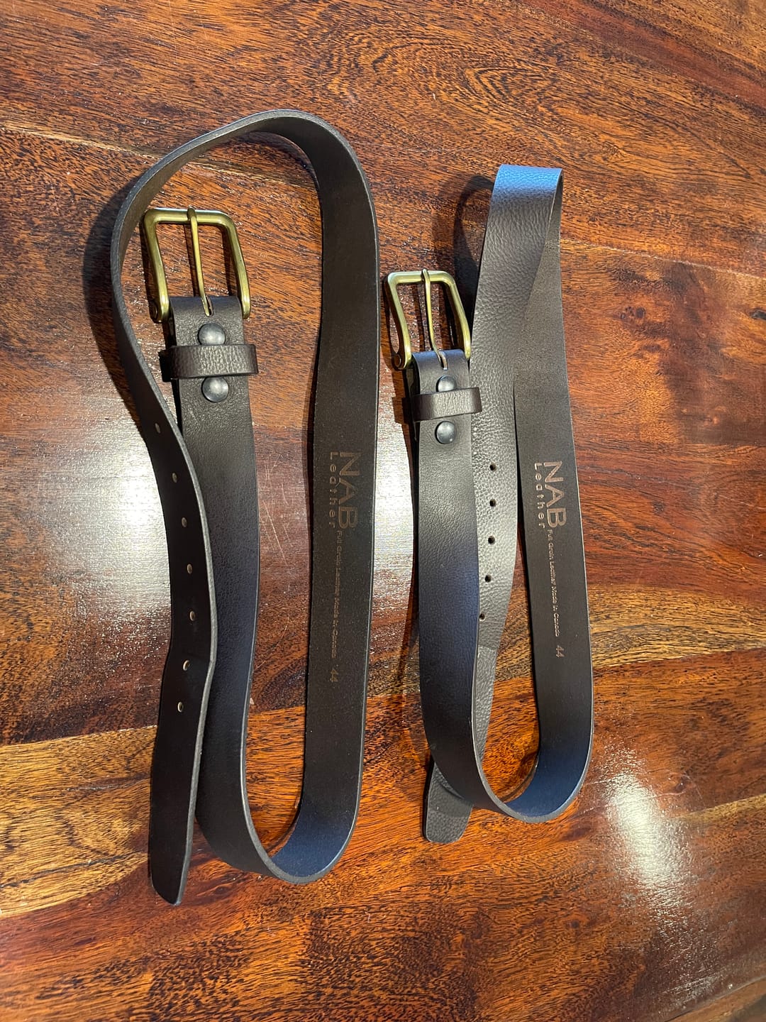 Customer photo review of The Alchemist Belt - Brown Leather Belt With Gold-Tone Buckle