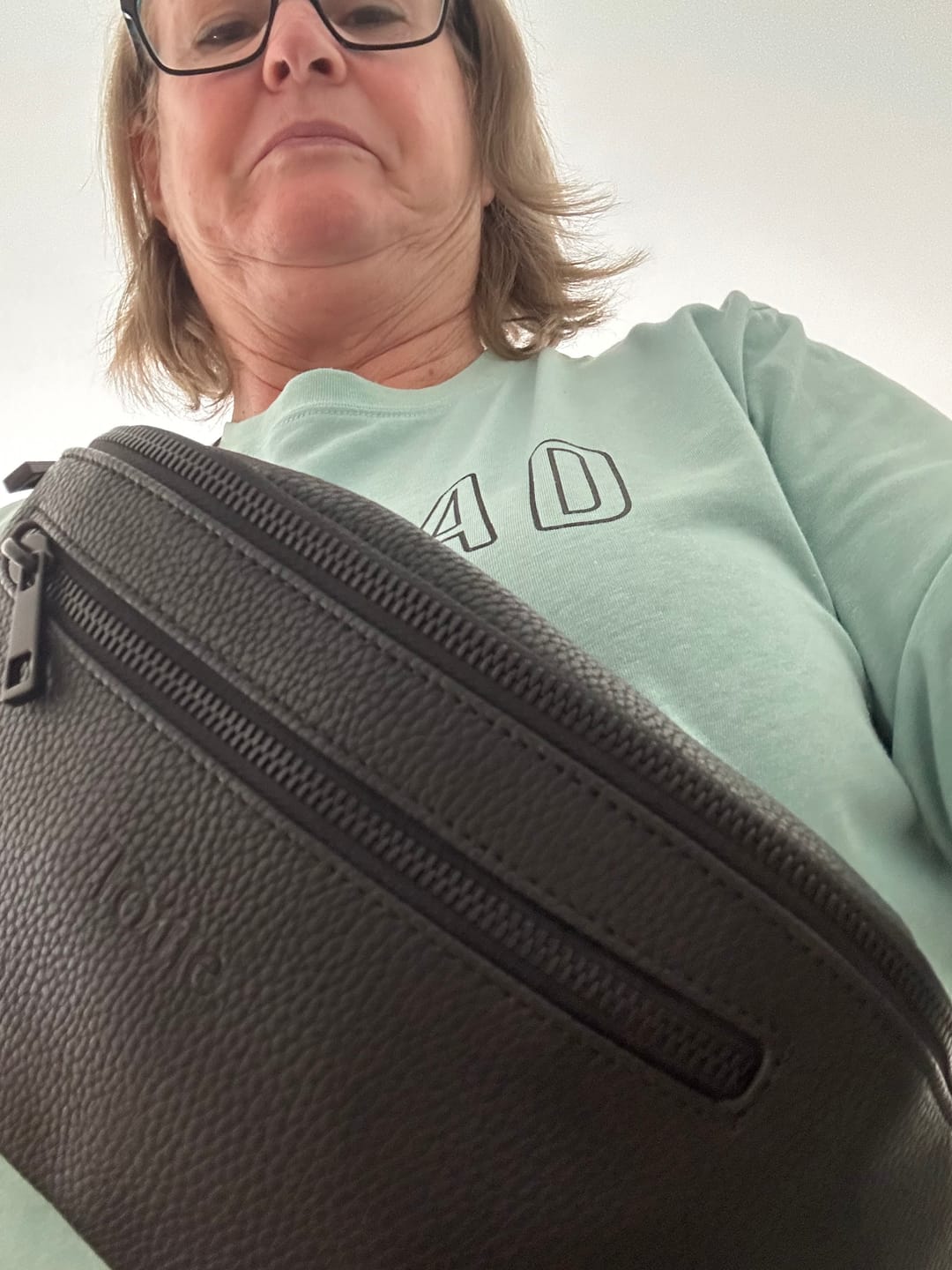 Customer photo review of The Wing Woman Bum Bag (Black / Black)