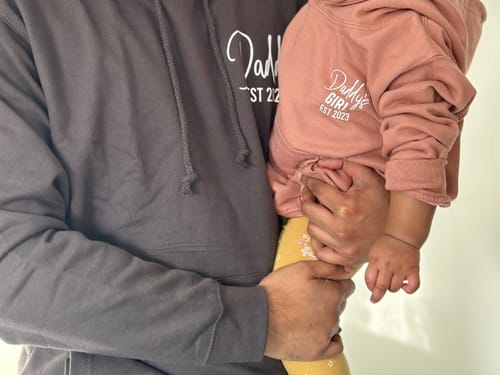 Customer photo review of Daddy & Daddy's Girl Established Matching Hoodies (MRK X)