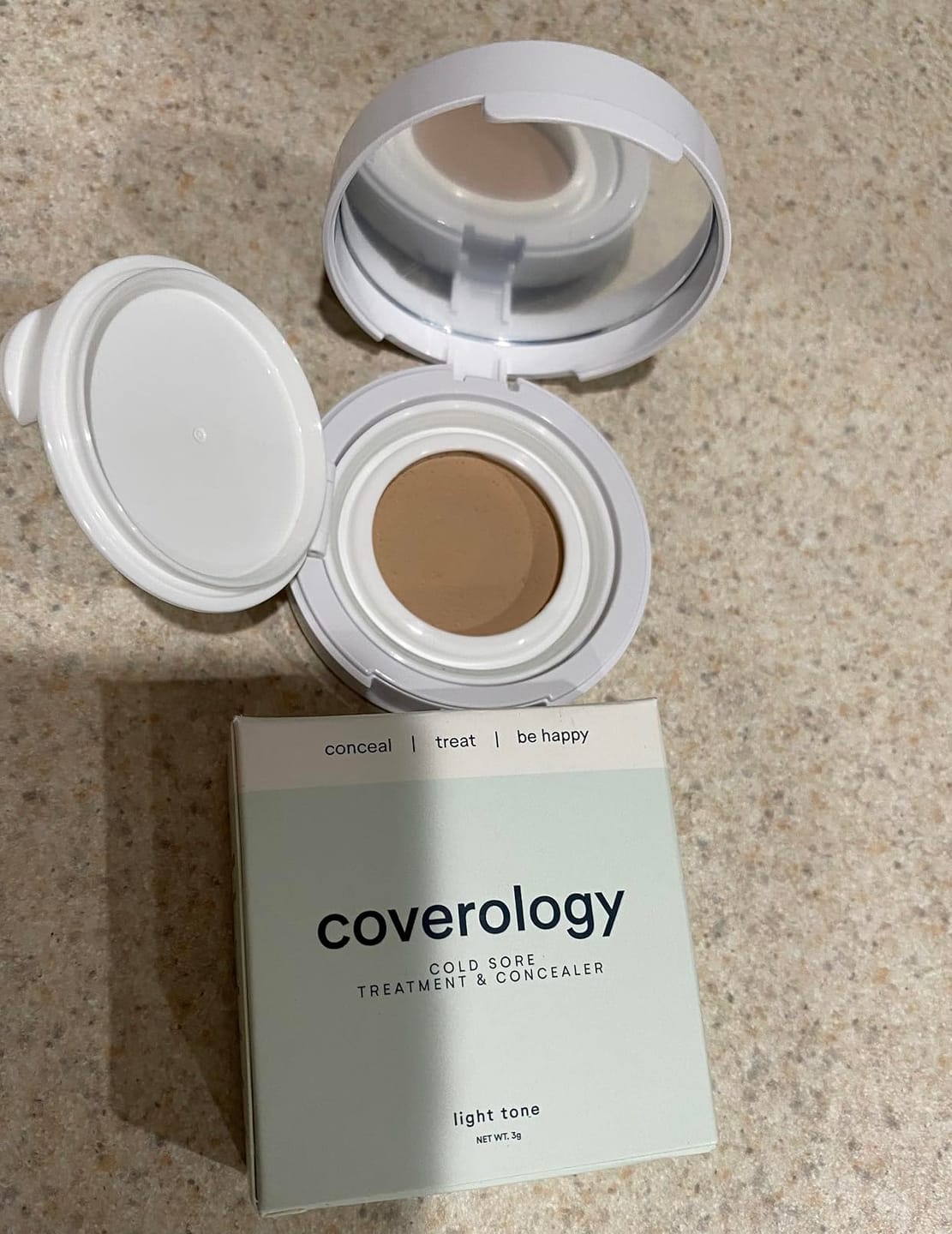 Customer photo review of Coverology Cold Sore Treatment & Concealer