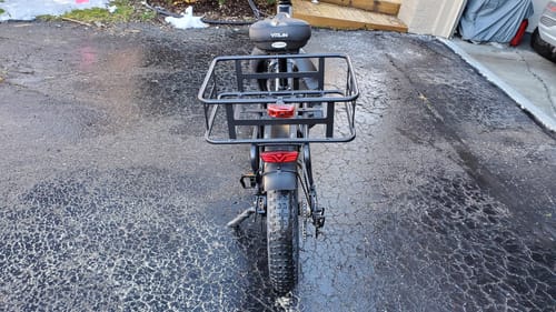 Customer photo review of Rear Basket for All Electric Bike