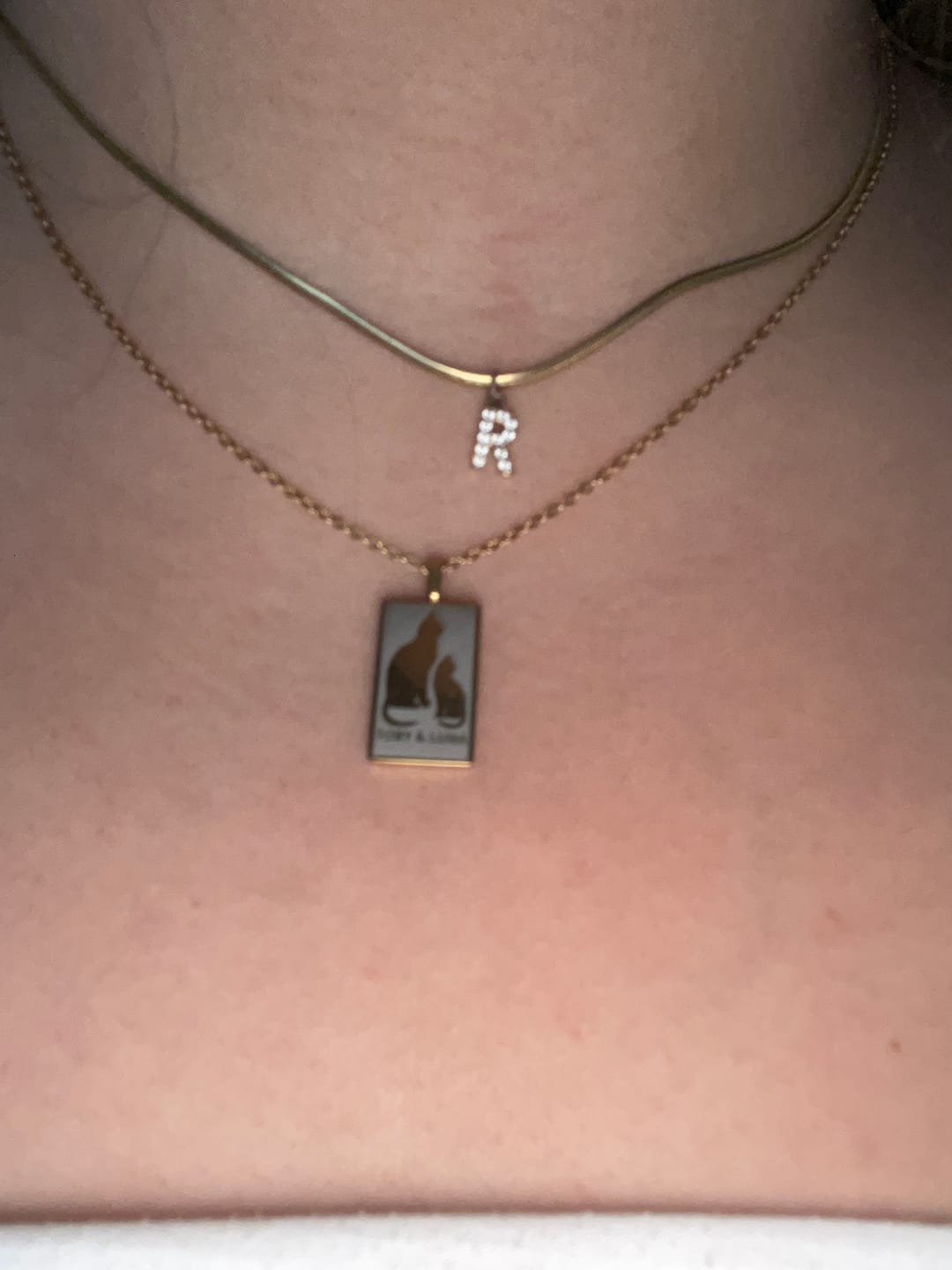 Customer photo review of Mini initial chain (sale)