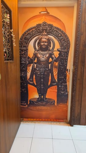 Customer photo review of Lord Ramachandra Ram Door Covers
