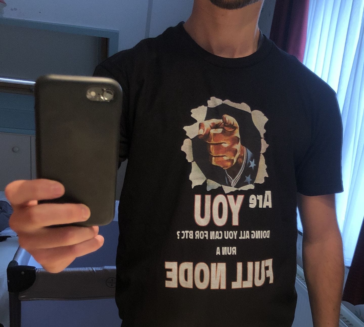 Customer photo review of Are You Doing All You Can For BTC? T-Shirt