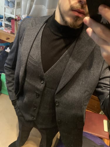 Customer photo review of Three-pieces suit Arthur - Authentic Tweed