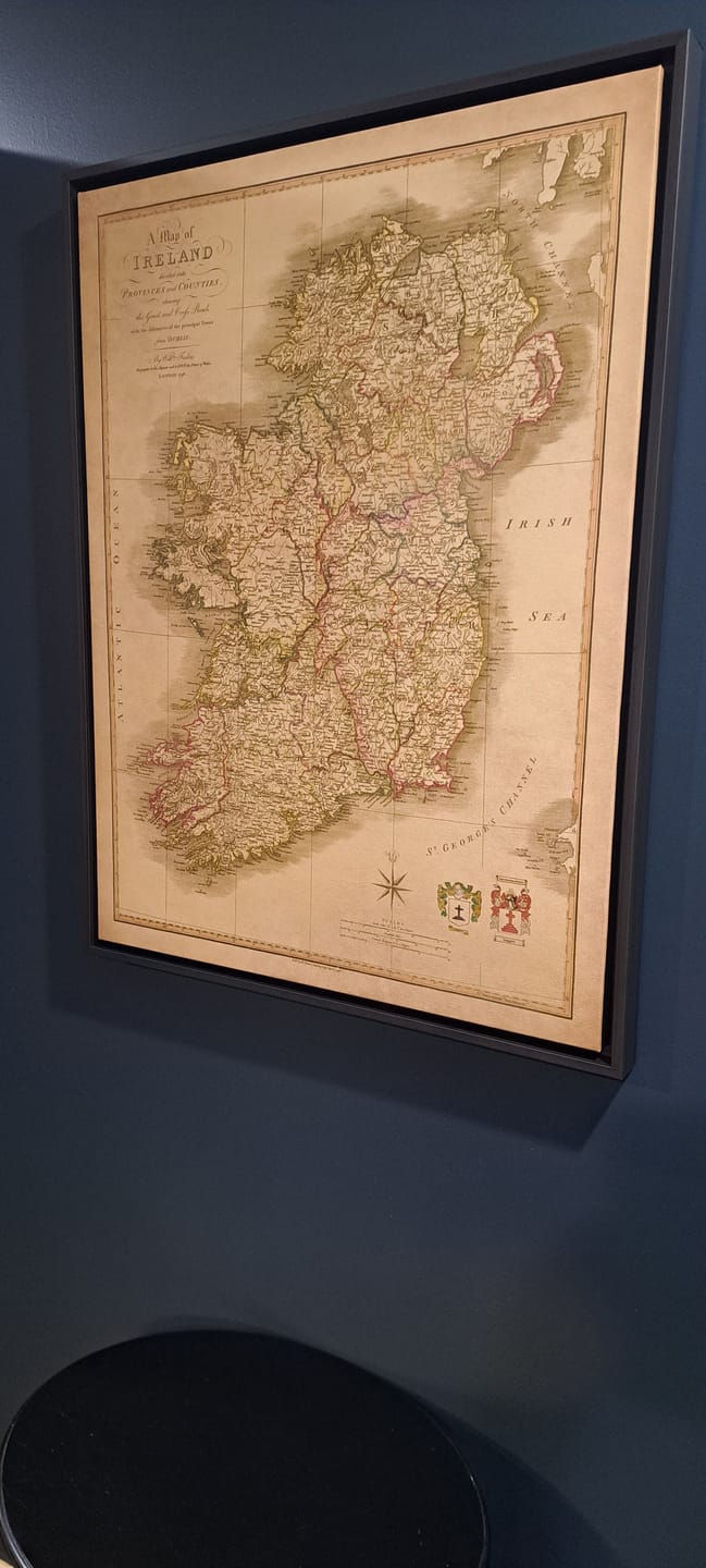 Customer photo review of Old Map of Ireland in 1798 by W. Faden - Rare Colour Atlas Map - Dublin, Belfast, Cork