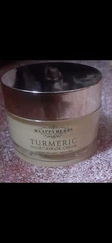 Customer photo review of Turmeric Night Repair Cream
