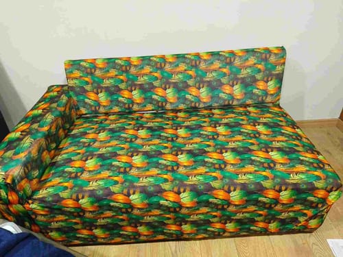 Customer photo review of Peacock Feather Elastic Sofa Slipcovers