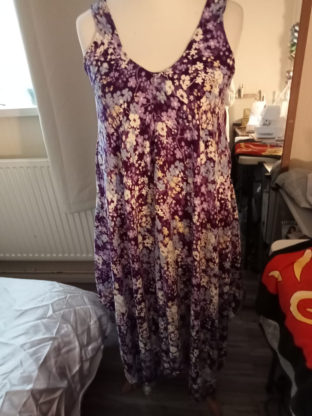Customer photo review of Blossoming Flowers Polyester Crepe Fabric