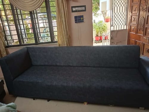 Customer photo review of Grey Velvet Elastic Sofa Slipcovers