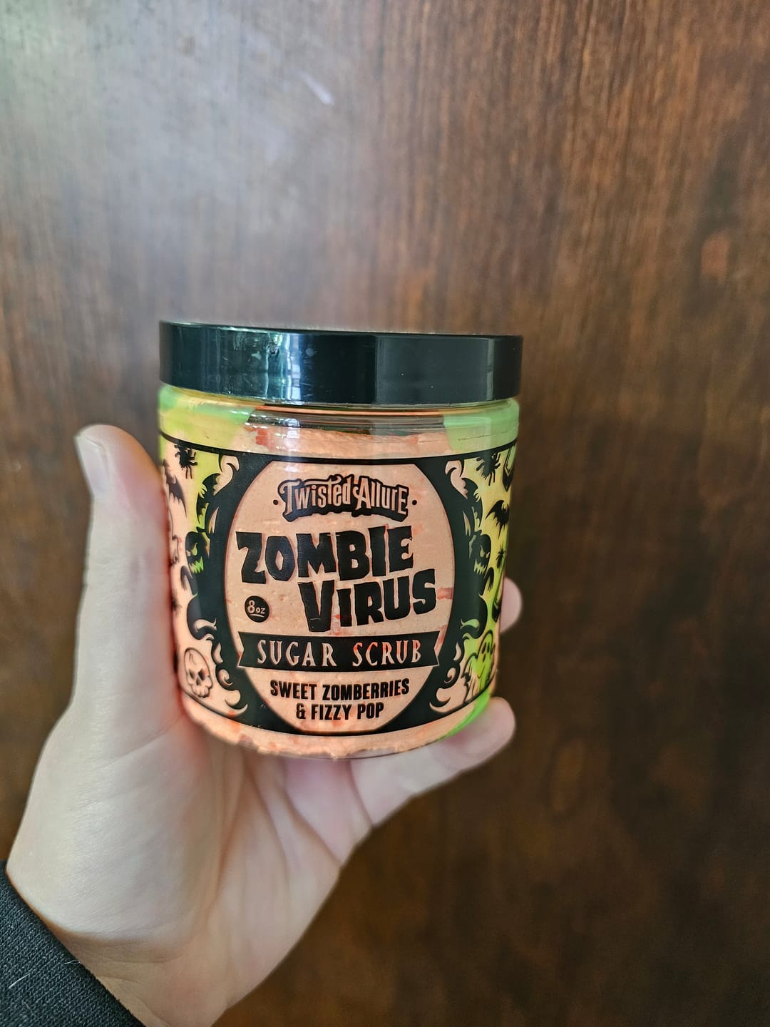 Customer photo review of Zombie Virus Sugar Scrub ( Zomberries & Fizzy Pop)