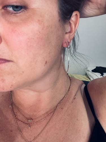 Customer photo review of Large Hoop Earrings