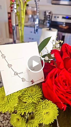 Customer video review of Sideways Letter Necklace