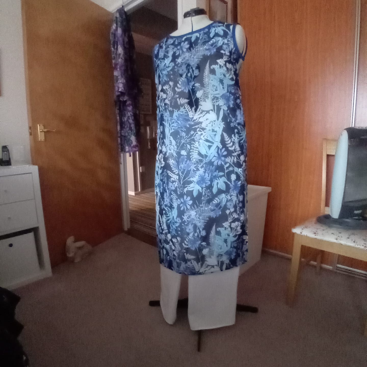 Customer photo review of Linen Look Suiting Fabric