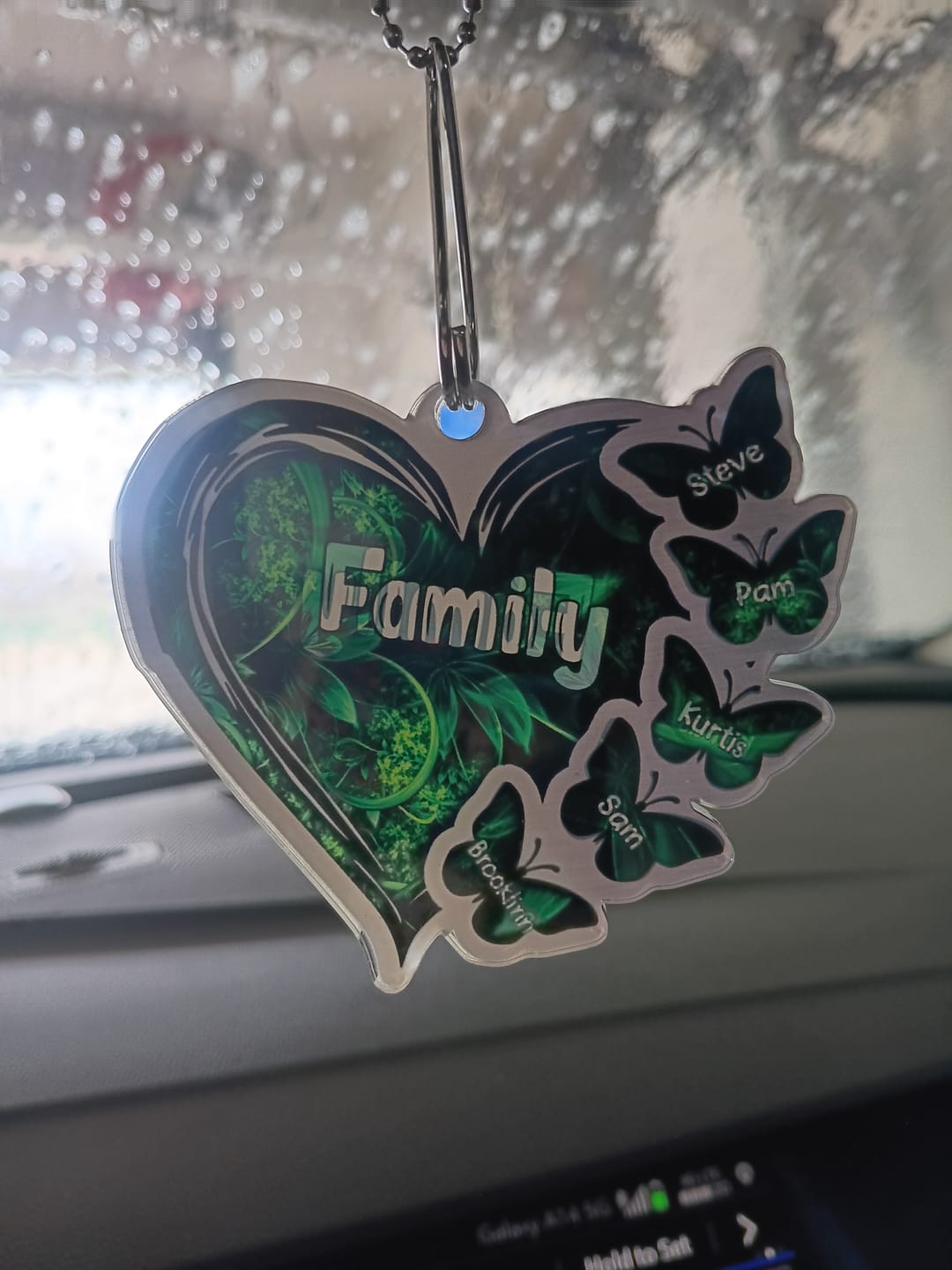Customer photo review of Sparkling Grandma- Mom Heart Butterfly Kids, Multi Colors Personalized Ornament