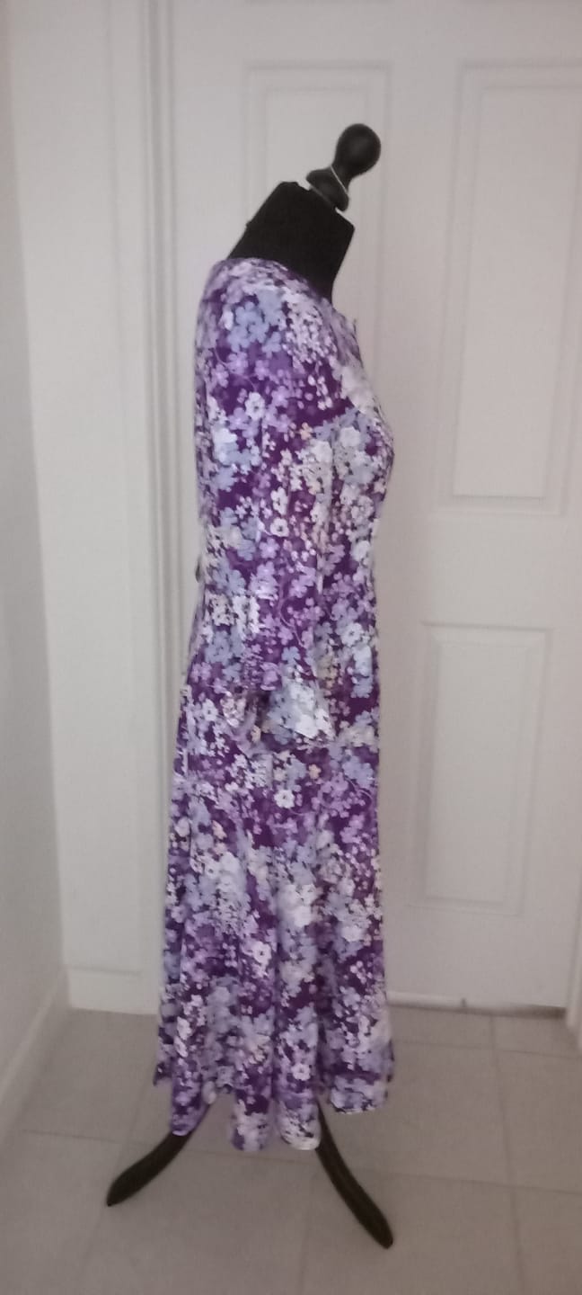 Customer photo review of Blossoming Flowers Polyester Crepe Fabric