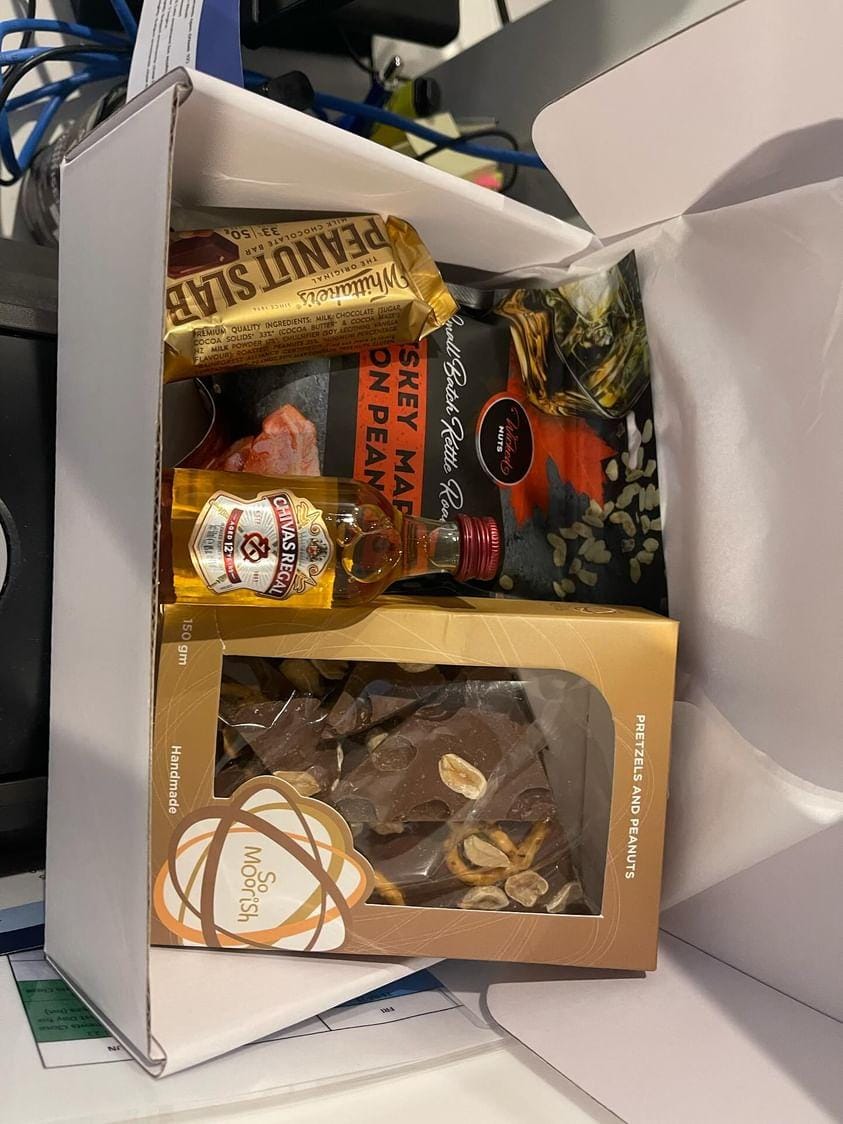 Customer photo review of Regal Whisky & Nuts Treat Box