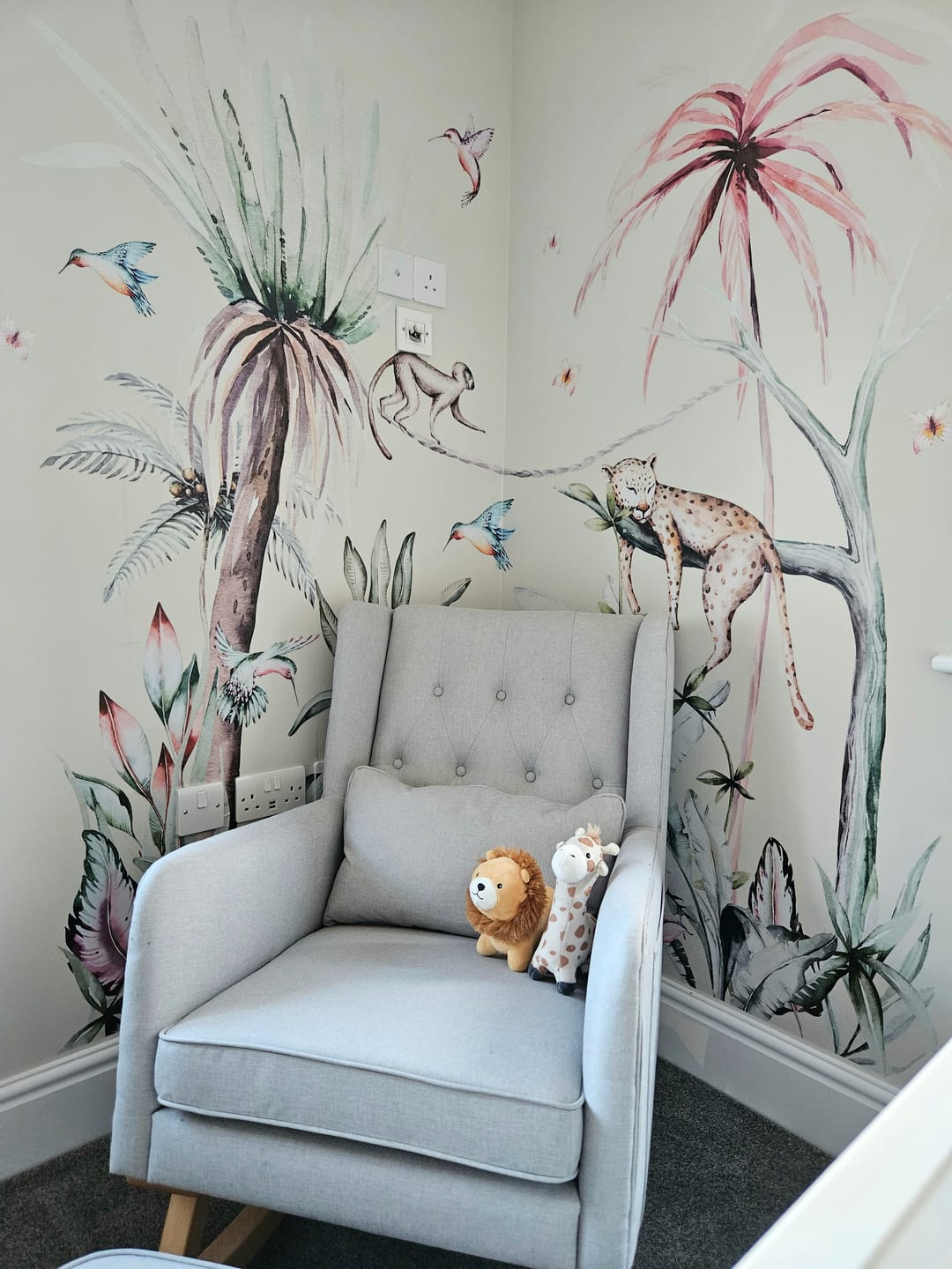 Customer photo review of Tropical Bird & Flower Wall Decal Set