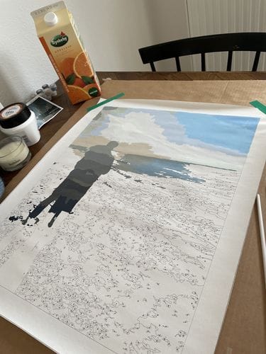 Customer photo review of Paint By Number eget billede med hurtig levering